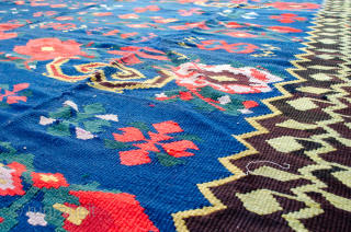 Antique Ukrainian Kilim 450x325, Late 19th Century, in good condition with some old repairs.
More info: https://sharafiandco.com/product/antique-ukrainian-kilim-450x325cm/