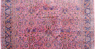 Antique Lahore Carpet 436x342cm, Circa 1900, reduced professionally, pretty colour combination
More info: https://sharafiandco.com/product/antique-lahore-carpet-436x342cm/