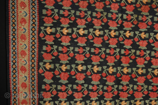 #12999 Antique Bijar Kelim, 266x127cm, Circa 1900, in very good condition apart from a 2cm reweave at one end,as shown in the image, which is very well done.

More info: https://sharafiandco.com/product/antique-bijar-kelim-golfarang-floral-design/
   