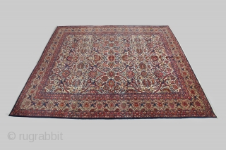 M76 Kashan Dabir 364x271cm Circa 1930. A fabulous example of finest Kashan workmanship from the famous "Dabir" workshop. Wonderful rich colours and design, high quality wool and fine weaving, with very good  ...