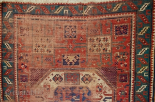 Antique Karachov 181x155cm, 19th Century. Beautiful colours but it is a bit of a project. Hence the excellent price.              