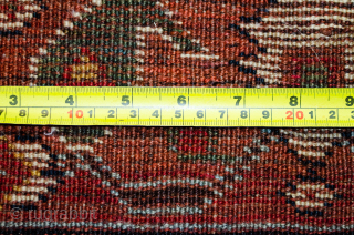 Antique Khamseh Carpet 353x180cm with vibrant colours and crisp drawing in good conditioin.

More info: https://sharafiandco.com/product/antique-khamseh-carpet-353x180cm/
                  