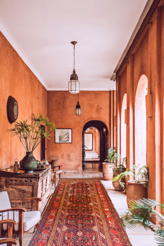 Antique Khamseh Carpet 353x180cm with vibrant colours and crisp drawing in good conditioin.

More info: https://sharafiandco.com/product/antique-khamseh-carpet-353x180cm/
                  