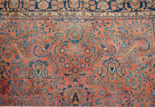 Antique Saruk Carpet 321x233cm

Elegant antique Saruk carpet from Central Iran. There is a small area of repiling and a small repair in one corner. This piece has an even low pile with  ...