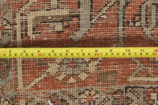 13100 Heriz 367x294 late 19th Century. Lovely soft coloured Heriz with fabulous unusual size. About 3cm of the end as been rewoven. Even low pile through out.

More info: https://sharafiandco.com/product/antique-serapi-heriz-carpet-367x294cm/
    