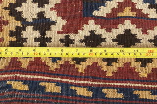Antique Bakhtiari kilim in good 264x169cm in good condition.

More info: https://sharafiandco.com/product/decorative-antique-bakhtiar-kilim-wide-persian-rug/
                      