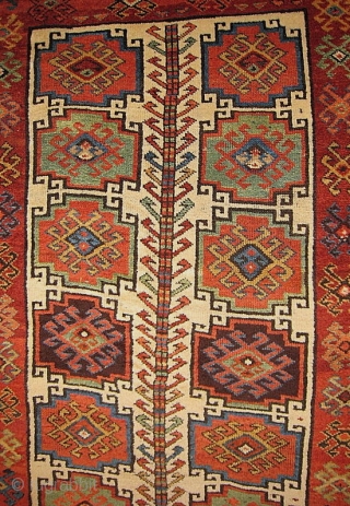 Really Nice Kurd Long Rug with Memling guls                         