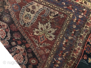 Pretty fabulous south Persian small rug. Great Wall hanging.  Early piece.                     