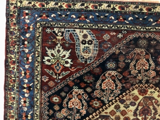 Pretty fabulous south Persian small rug. Great Wall hanging.  Early piece.                     