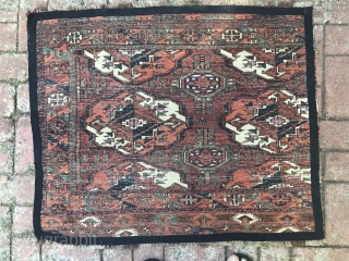 Old Arabatchi Juval fragment with cotton wefts, some silk highlights                       