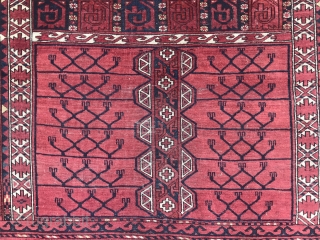 Ersari group Ensi in pretty good condition. 
Floor worthy for those who want to put rugs there.
Hard to get colours right on web, especially for Turkomans… write if further interest.   