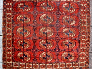 AN TEKKE MAT WITH DASHING ELEM & GURBAGHE MINORES                        