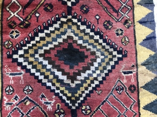 Z is for Zakatala.  I think it is zakatala. Some interesting weft changes, likely intentional. Minor repairs.  Great wool.  Fantastic hanging. Or on the floor, with the right perspective.  ...