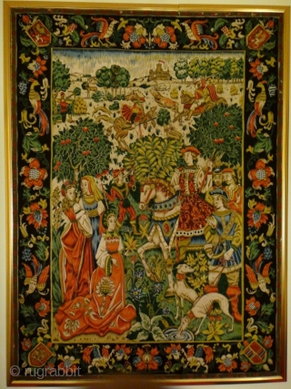 A FRENCH SILK EMBROIDED PANEL CIRCA 17TH CENTURY



A Highly important french silk embroided panel , this panel is composed of different colours swedn together Meaurment : 64 x 46.5in. (162.5 x 97.79cm.)
  ...