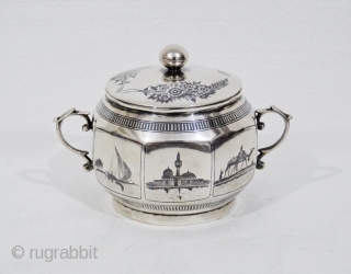 An Important Collection of Rare Middle East Arab Iraqi Niello Silver & Ottoman Silver Ewer , Iraq & Turkey , Circa 17th-19th Century , With Total of 7 Silver Items , This  ...