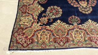 Antique Persian Ravar / Lavar Kerman / Oriental Rug / Carpet most likely made in 1920s or thereabout.
In perfect condition with good even pile throughout about over 1/2 inches .
Looks and Feels  ...