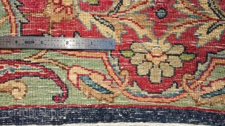 Antique Persian Ravar / Lavar Kerman / Oriental Rug / Carpet most likely made in 1920s or thereabout.
In perfect condition with good even pile throughout about over 1/2 inches .
Looks and Feels  ...