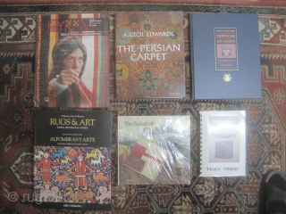 Books on Persian rugs: ca. 150 books and catalogues on Persian rugs, flatweaves and textiles with many rare and unusual publications. Please ask for my list with particluar prices (excel or pdf).
Payment  ...