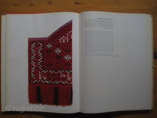 Book: Rare Farsi edition of Bogolyubov, A. A. Thompson, Jon (ed.): Carpets of Central Asia, 1976. 

Persian edition of this famous publication with quite larger colour and black/white plates in considerable better  ...