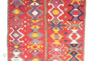 Rare mid 19th c Central Ukraine kilim circa 370 cm x 160

                     