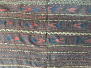 Antique sofreh  second half 19th century  baluch Timuri Kilim  West Afganistan Two panel  12 colors natural dye one insect pınk no repairs Tribal selvedge      ...