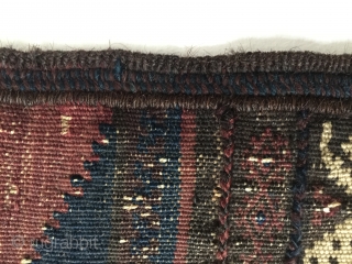 Antique sofreh  second half 19th century  baluch Timuri Kilim  West Afganistan Two panel  12 colors natural dye one insect pınk no repairs Tribal selvedge      ...