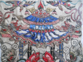 Amazing antique Chinese Embroidery Gold-Silk on Silk Textil Fragment 
Please enquire for more Information 
                  