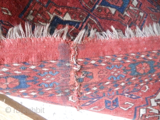  Rar and early Antique 18th.century Tekke Torba fragment 
 
  Size 096 cm x 048 cm

 please ask for more details
 kind regards
        