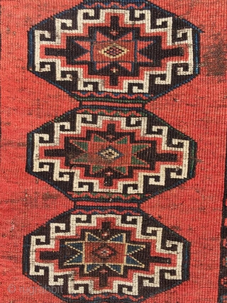 rare antique nw Persian Kelardasht Tabaristan rug around 1900.century with boteh /vase design main border on yellow ground 
condition ok ,washed ready for use 
size : 187 cm x 98 cm

  