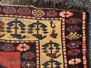 rare antique nw Persian Kelardasht Tabaristan rug around 1900.century with boteh /vase design main border on yellow ground 
condition ok ,washed ready for use 
size : 187 cm x 98 cm

  