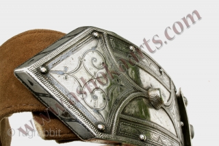 beautiful 19th century silver and niello belt Russian or caucasian                       