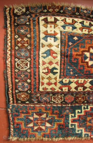 2' 8" x 3' 6" Kurd Bagface  Missing rows of knots at each end; one small repair   Free Ship/U.S.  3 Day Returns Policy      