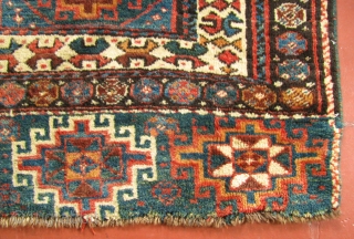 2' 8" x 3' 6" Kurd Bagface  Missing rows of knots at each end; one small repair   Free Ship/U.S.  3 Day Returns Policy      