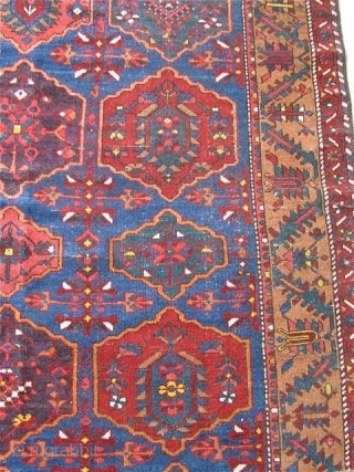 Antique 5' 7" x 9' 5" Bakhtiari on wool foundation; areas of wear  
           Includes shipping       ...