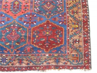 Antique 5' 7" x 9' 5" Bakhtiari on wool foundation; areas of wear  
           Includes shipping       ...