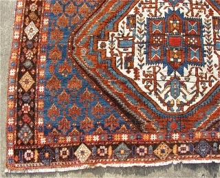 5' 1" x 6' 2" Afshar in excellent condition throughout, with oxidized browns.  Free Ship/U.S.    3 Day Returns Policy          