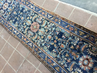 Narrow and Long 2' 7" x 17' 7" Finer Hamedan in Excellent Condition.  3 Day Returns/Quote includes shipping U.S.A.             