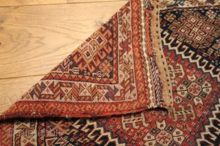 Qasghai bag face, late 19th Century.  In good condition with nice dyes, quite a fine piece which still has the kilim weave intact. Revised lower price!      