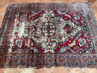 Rare silk rug, senneh rug, mid 19th century - 190 x 135 cm
Early dyes, very fine with significant damage.

£1500 ono             