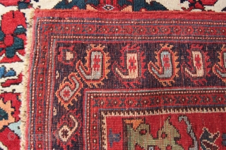 Antique Afshar, late 19th century 1.68 x 1.27m  Excellent condition all over with a good glossy wool pile.  Some small lower areas of wear in the main ivory field, see  ...