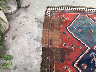 Antique Gabbeh rug 
7.5 x 4.3 Ft                          