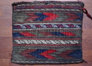 Antique Beluch Chanteh / Last Qtr 19th c.
Technique / Float Weft Brocade
The piece is in extremely good condition with no wear on the  bag at all. It really is a pristine  ...