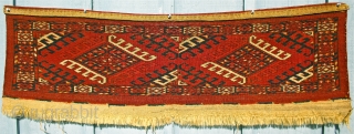 Kizyl Ayak / CONDITION, CONDITION, CONDITION
 Dyrnak Gol Torba, mid 19th c.
Condition; Excellent, with NO Restoration at all. MINT!
Very good dyes with NO Synthetic colors.
Full pile. Asymmetric open right weave, slightly depressed,  ...