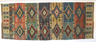 Karapinar? KELIM, Central Anatolia, 18th century  Size: 14\' x 5\'4\" (both halves together) Condition / Description: This is an important early Turkish kelim from one of the most sought after regions  ...