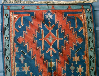 Avar  KELIM Kelleh, circa 1880. Mint condition; Size 10'10" x 4'6".
Very attractive  rug in original condition, including sides and ends; has cotton "loops" on one side so probably was always  ...