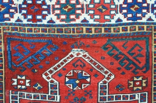 
Antique Bergama Double Keyhole Village Rug. First Half 19th c. . Size; 5'2" x 4' "This is an interesting antique Bergama with dbl keyhole pattern. i have been contemplating the connection, (if  ...