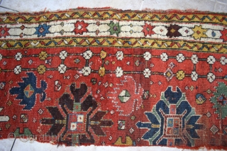 Kuchan Kurd Fragment / circa 1800, or earlier? Size: Fragment, 8' x 2'
I had a smaller piece of this same rug in the Spring. This piece has a bit more pile and  ...