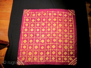 A pair of Pelangi silk Head scarfs from Cambodia, they date from the early 20th century. Both pieces have some small holes and stitches, normal for this type of very finely made  ...