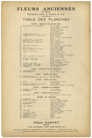 Fleurs Anciennes. France, 1928. 1st series has 45 out of 48 black/white plates - missing plates 36, 40, 42. 2nd series is complete with 63 black/white plates. Each plate is a reproduction  ...