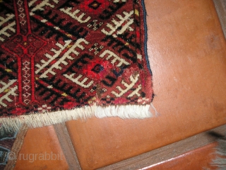 Tekke Turkmen Main Tent Carpet.    Very fine weave. 
Excellent condition with very little wear to the pile.  We had one corner repaired when we bought it. See last  ...